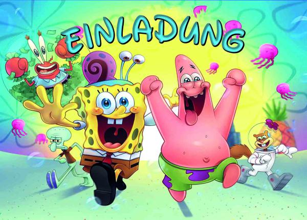 Spongebob-Einladungskarten